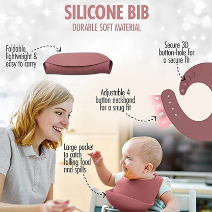 10 Pieces Silicone Baby Feeding Set – 100% Food Grade Silicone