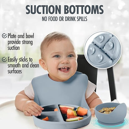 10 Pieces Silicone Baby Feeding Set – 100% Food Grade Silicone