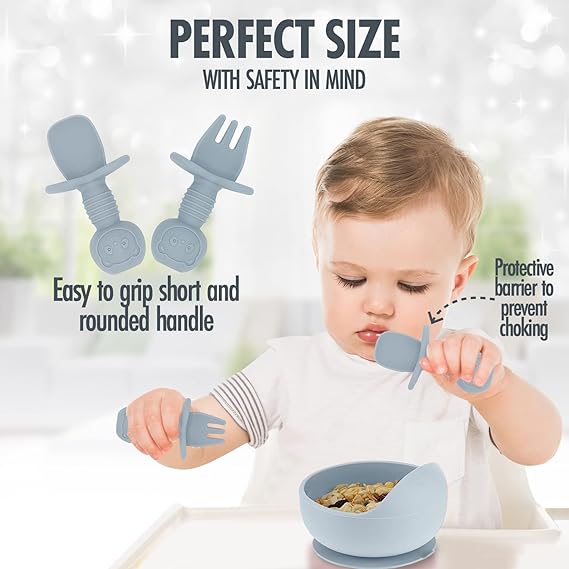 10 Pieces Silicone Baby Feeding Set – 100% Food Grade Silicone